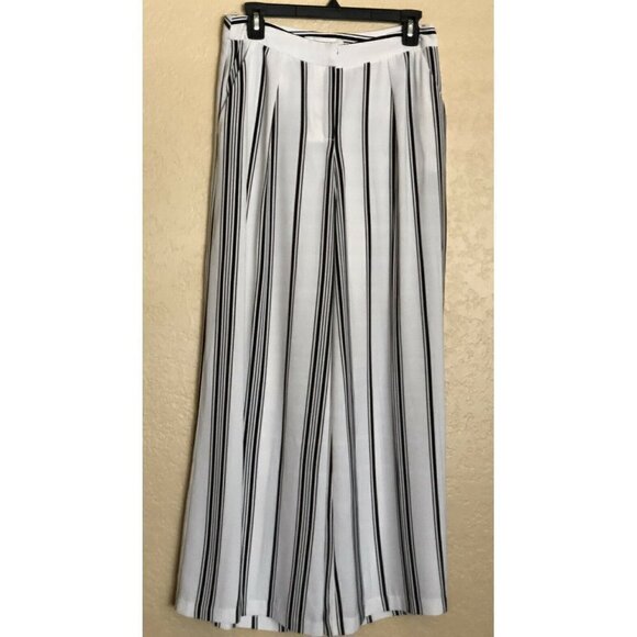 Cameo Womens White Striped Real Talk Wide-Leg Pant - Picture 12 of 12